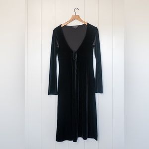 Long black velvet robe- hot kiss